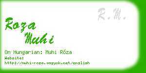 roza muhi business card